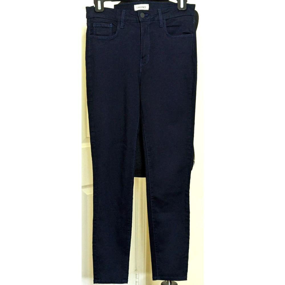 L'Agence Jeans Womens 27 Blue Margot High Waist Skinny Ankle Modal Blend NEW